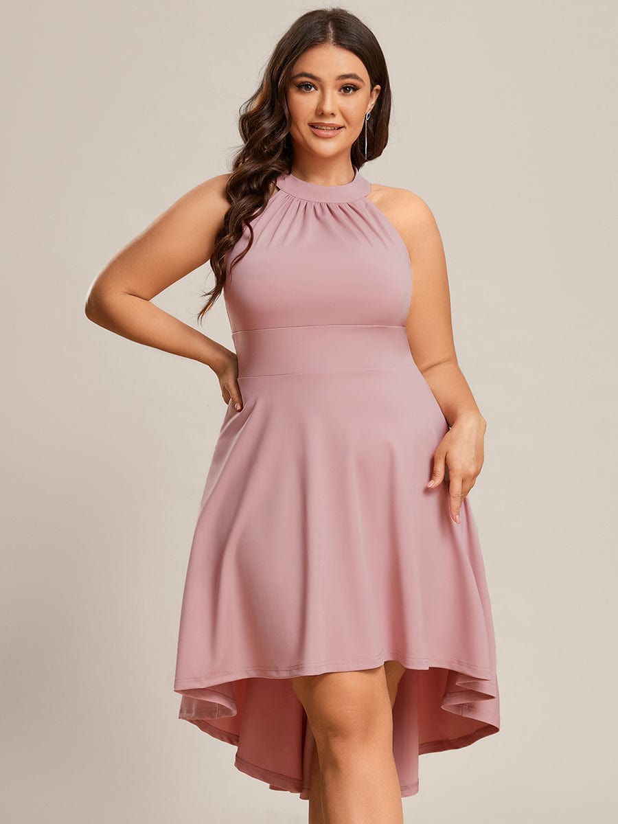 Sleeveless Halter Midi Dress for Cocktail Events