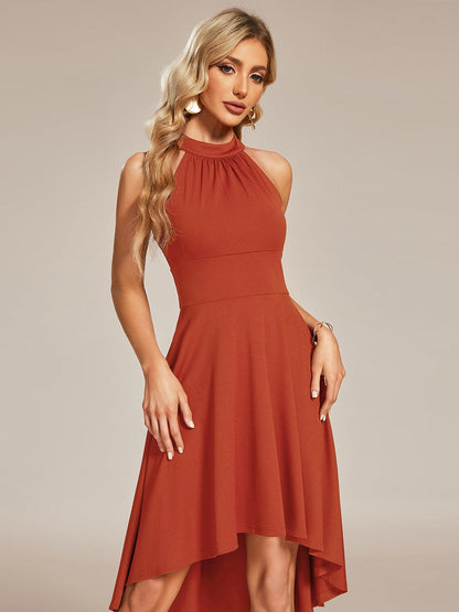 Sleeveless Halter Midi Dress for Cocktail Events