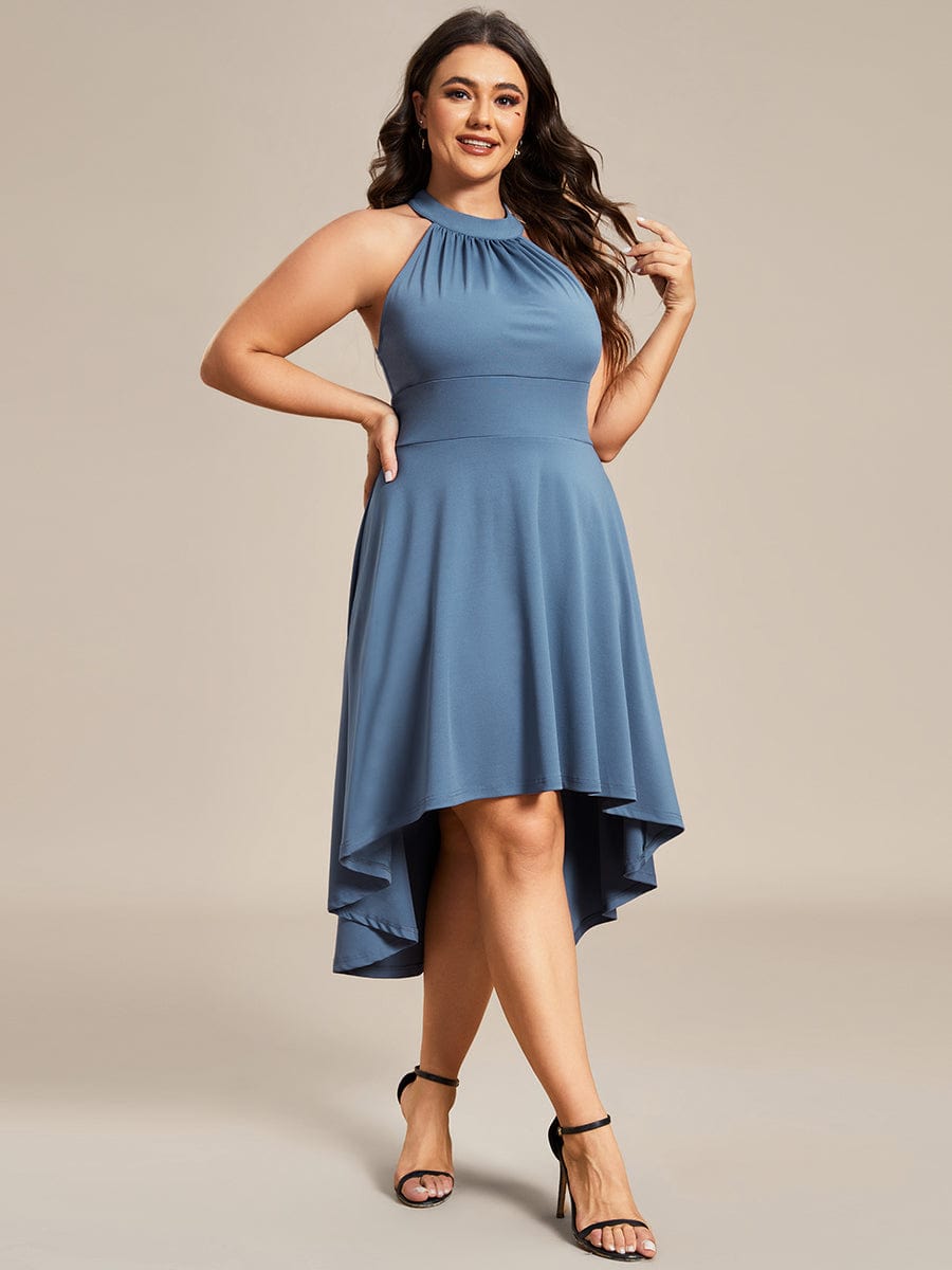 Sleeveless Halter Midi Dress for Cocktail Events
