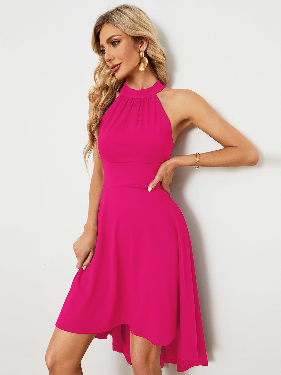 Sleeveless Halter Midi Dress for Cocktail Events