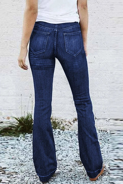 Slim And Flared Denim Pants