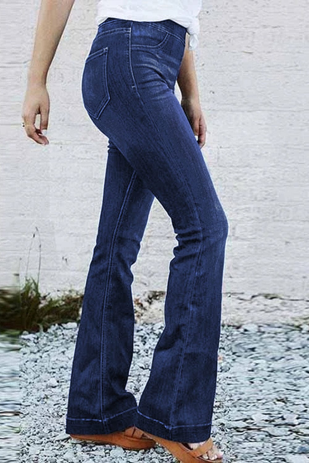 Slim And Flared Denim Pants