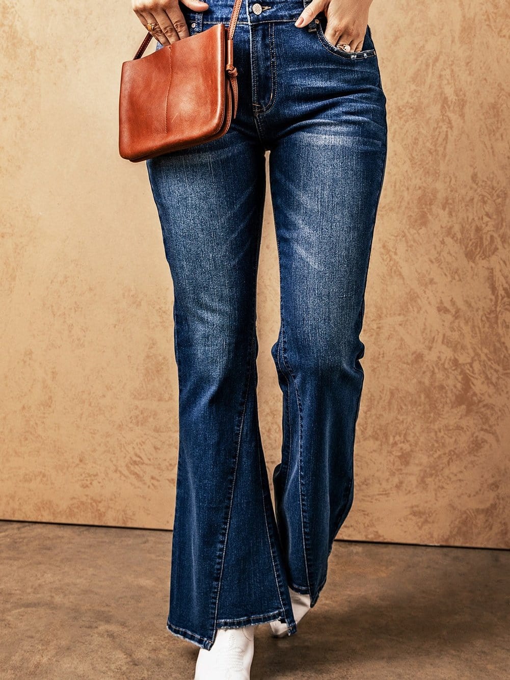 Slim And Flared Denim Pants