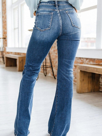 Slim And Flared Denim Pants