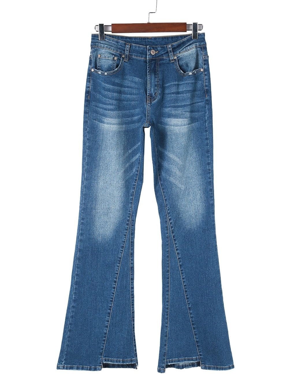 Slim And Flared Denim Pants
