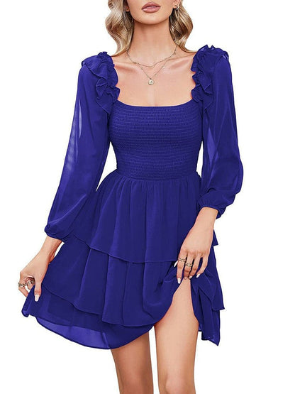 Slim Square Neck Mini Dress