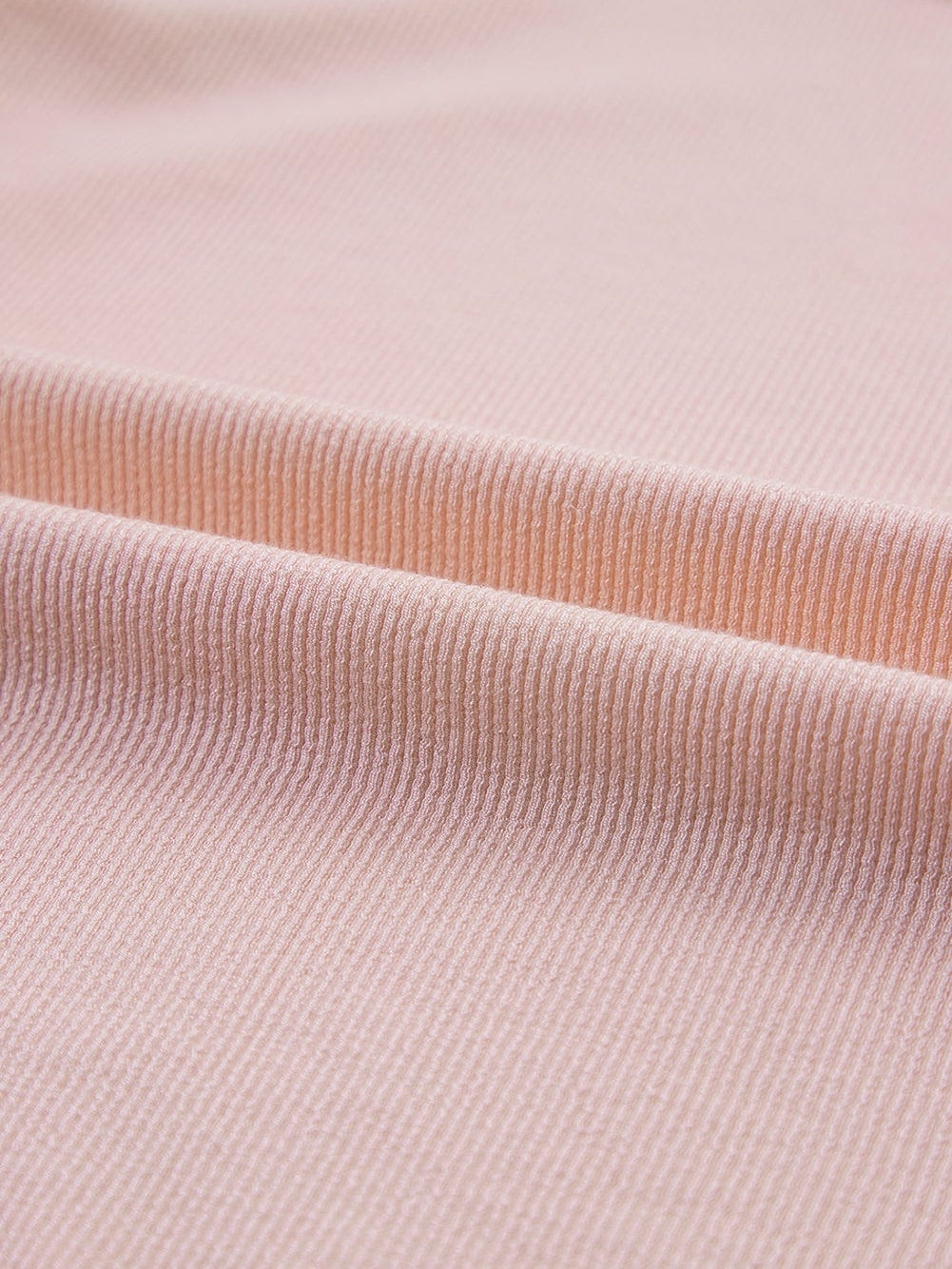 Slimming Apricot Pink Ribbed Tank Top with Ruched Detail