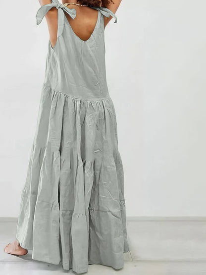 Sling Round Neck Bohemian Sleeveless Dress