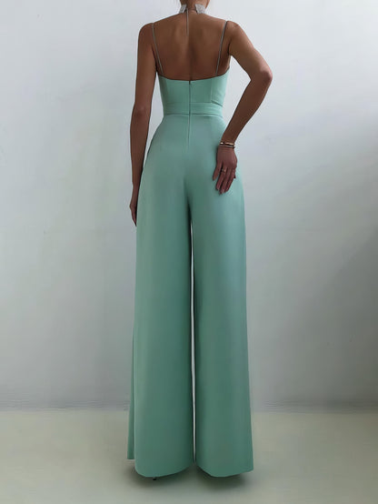 Jumpsuits - Sling Waist Straight Mopping Minimalist Jumpsuit - MsDressly