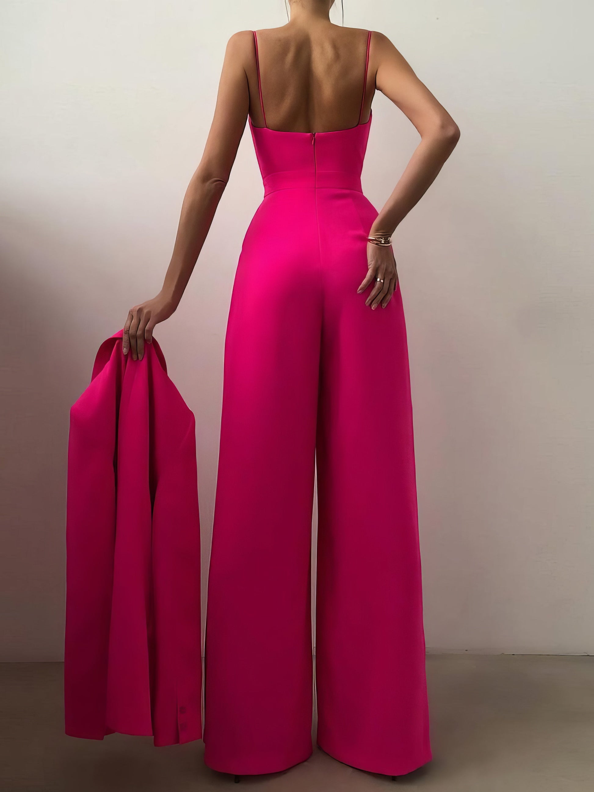 Jumpsuits - Sling Waist Straight Mopping Minimalist Jumpsuit - MsDressly