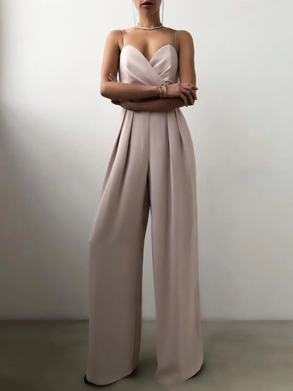 Jumpsuits - Sling Waist Straight Mopping Minimalist Jumpsuit - MsDressly