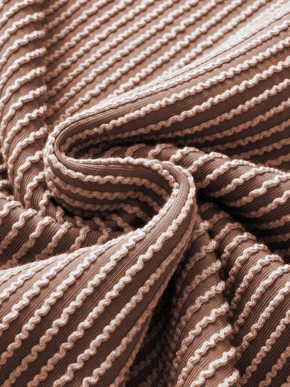 Smoke Gray Textured Crew Neck Ribbed T-shirt