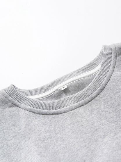 Hoodies - Solid Drop Shoulder Sweatshirt - MsDressly