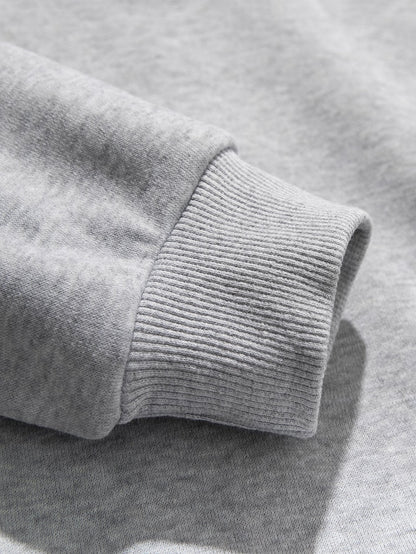 Hoodies - Solid Drop Shoulder Sweatshirt - MsDressly