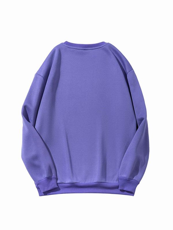 Hoodies - Solid Drop Shoulder Sweatshirt - MsDressly