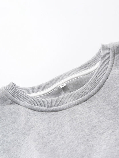 Solid Drop Shoulder Sweatshirt