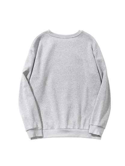 Hoodies - Solid Drop Shoulder Sweatshirt - MsDressly