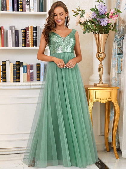 Sophisticated Off-Shoulder Sequin Evening Gown