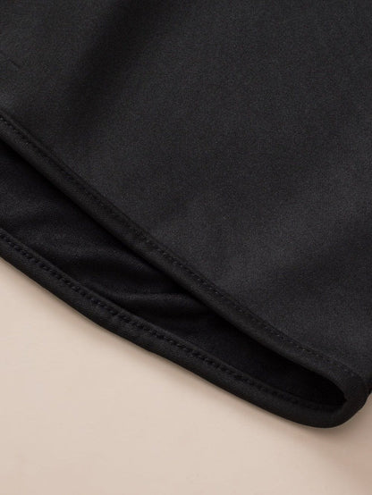 Sparkling Black Sequin Halter Tank Top