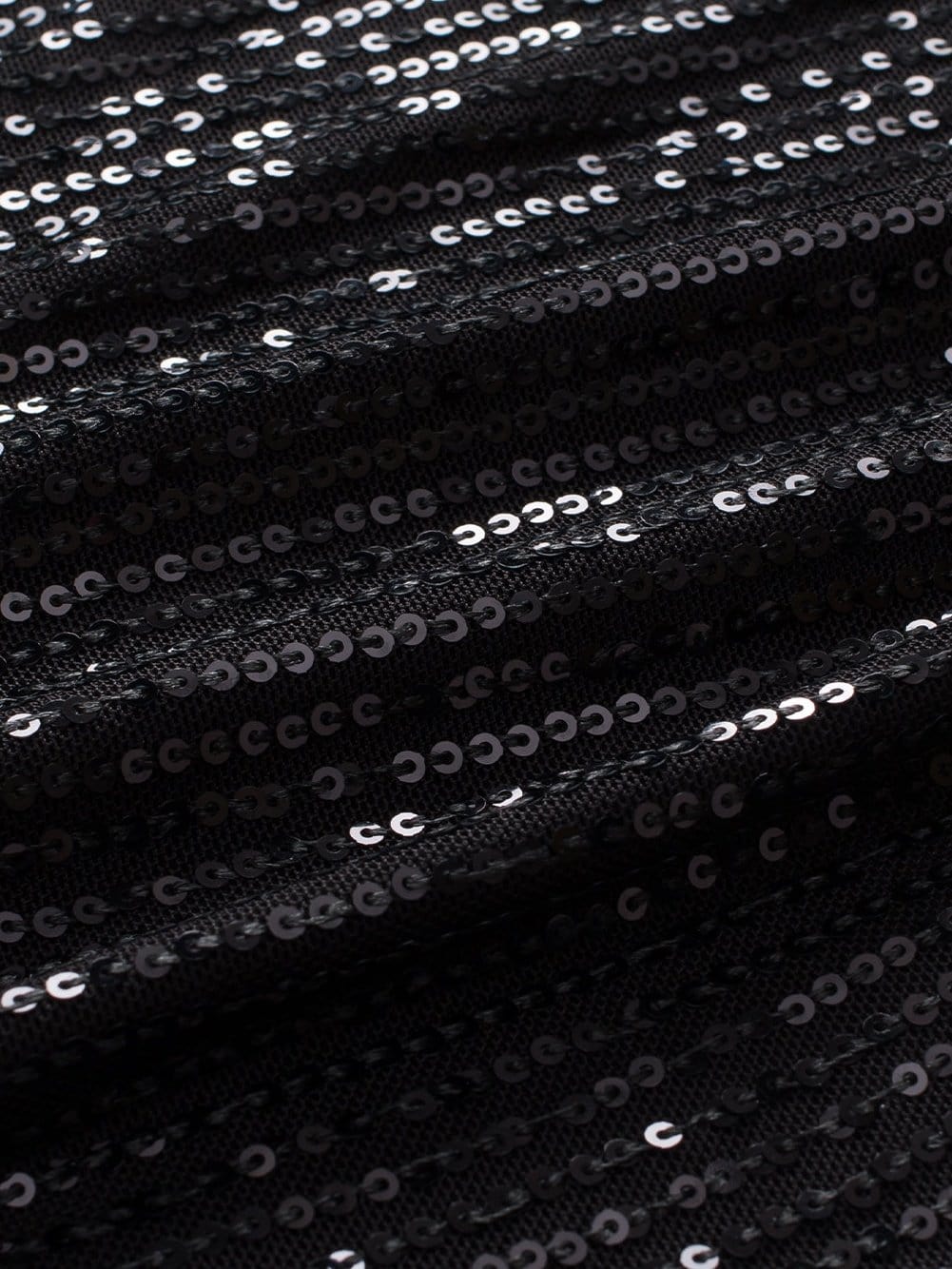 Sparkling Black Sequin Halter Tank Top