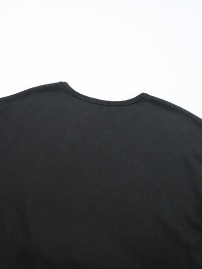 Sparkling Black Sequin Rugby Dress with Ruffled Hem