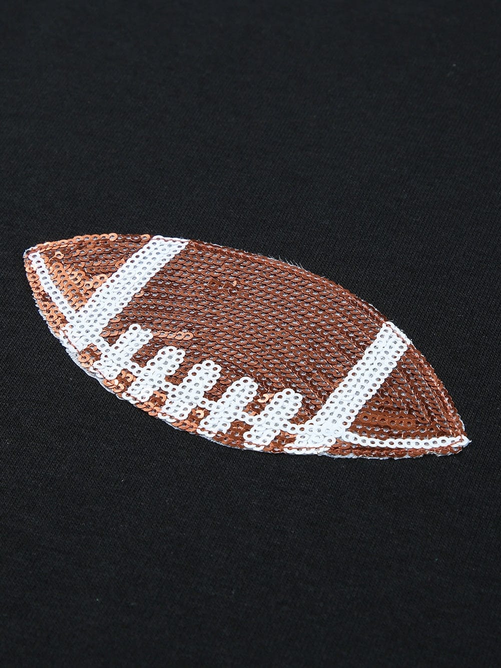 Sparkling Black Sequin Rugby Dress with Ruffled Hem