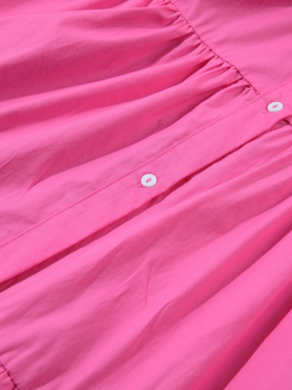 Sparkling Bonbon Sequin Bubble Sleeve Tiered Ruffle Shirt Dress