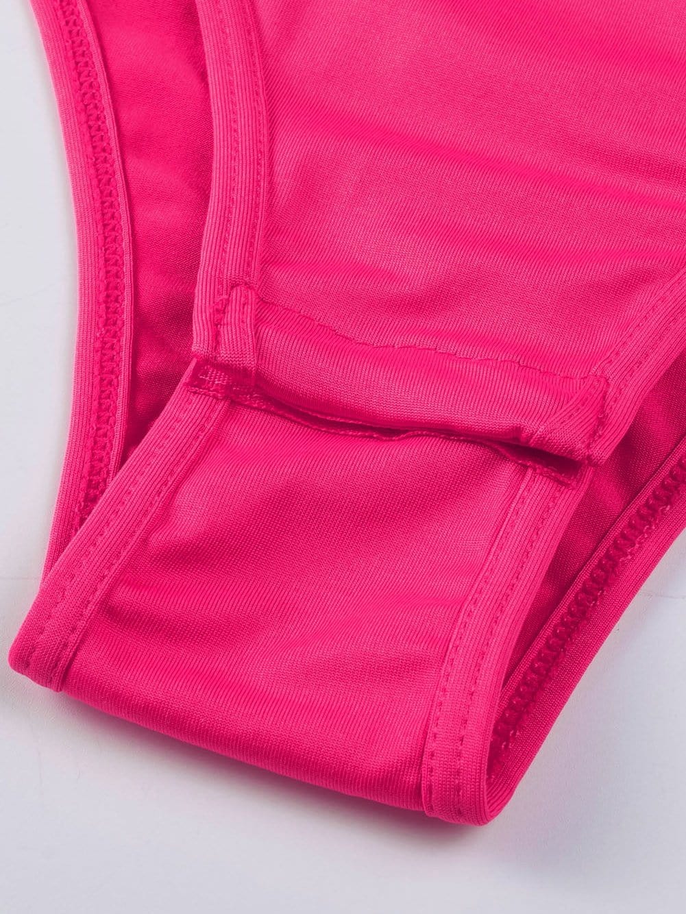 Sparkling Rose Rhinestone Round Neck Bodysuit with Short Sleeves