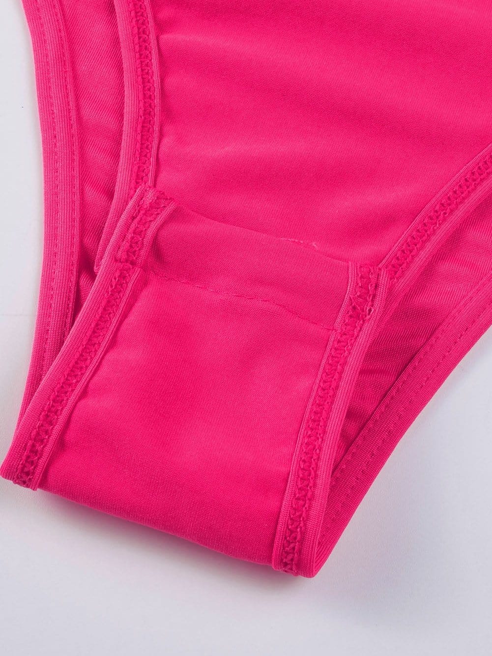 Sparkling Rose Rhinestone Round Neck Bodysuit with Short Sleeves