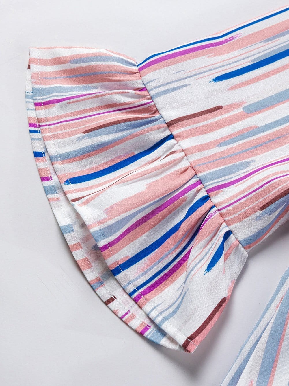 Splash Striped Bohemian Summer Blouse