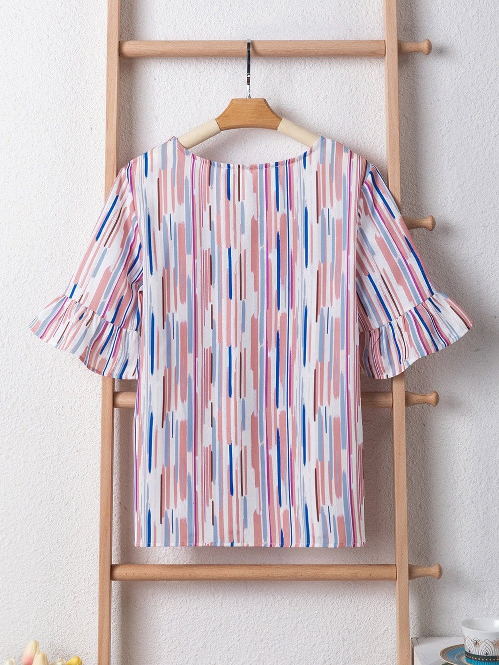 Splash Striped Bohemian Summer Blouse
