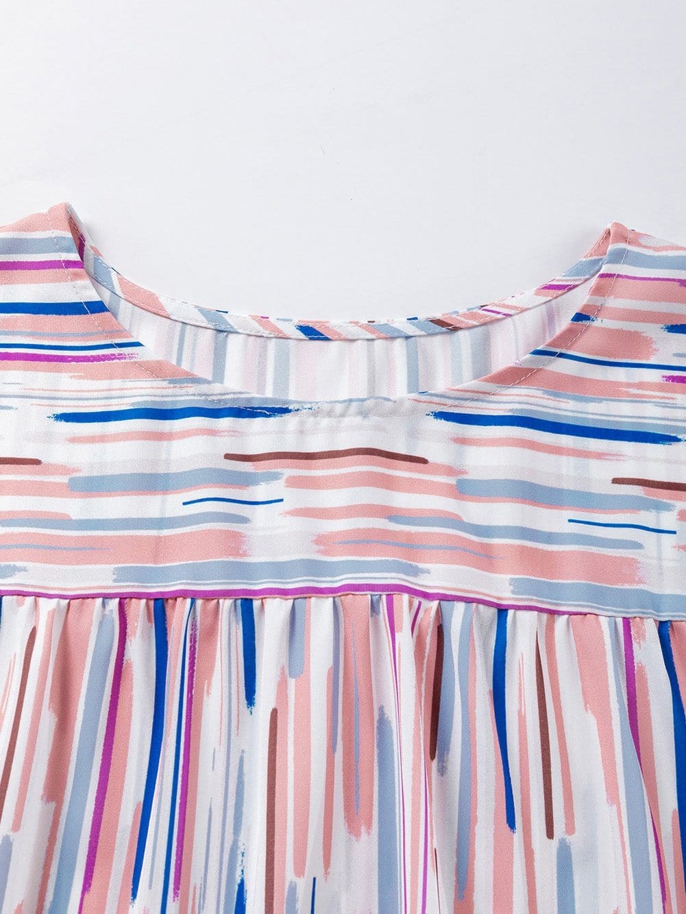 Splash Striped Bohemian Summer Blouse