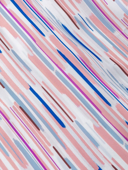 Splash Striped Bohemian Summer Blouse