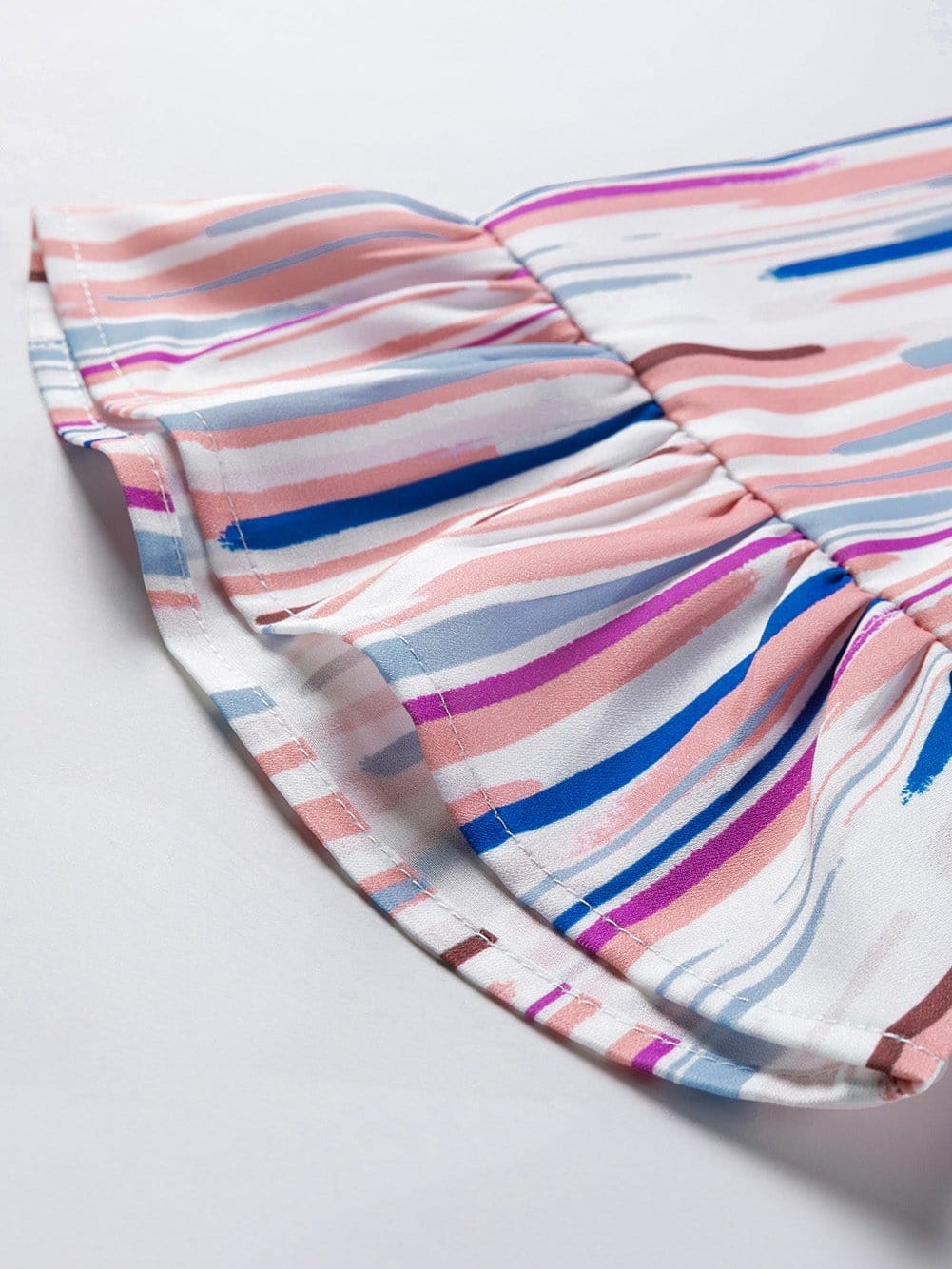 Splash Striped Bohemian Summer Blouse