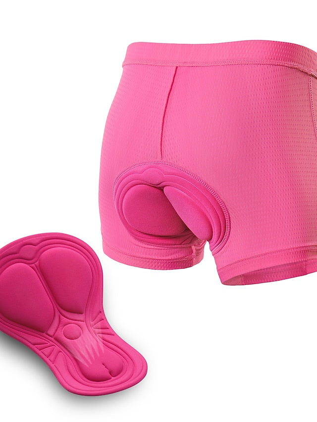 Arsuxeo Women's Cycling Under Shorts Cycling Padded Shorts Bike Underwear Shorts Padded Shorts Chamois Bottoms Sports Spandex Purple Fuchsia Blue Mountain Bike MTB Road Bike Cycling Clothing - LuckyFash™