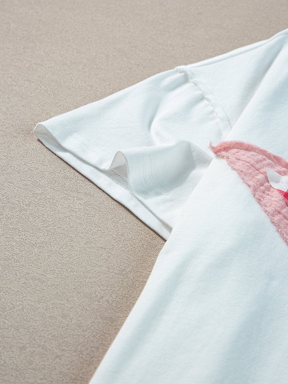 Starlight White Loose Fit Patchwork T-shirt