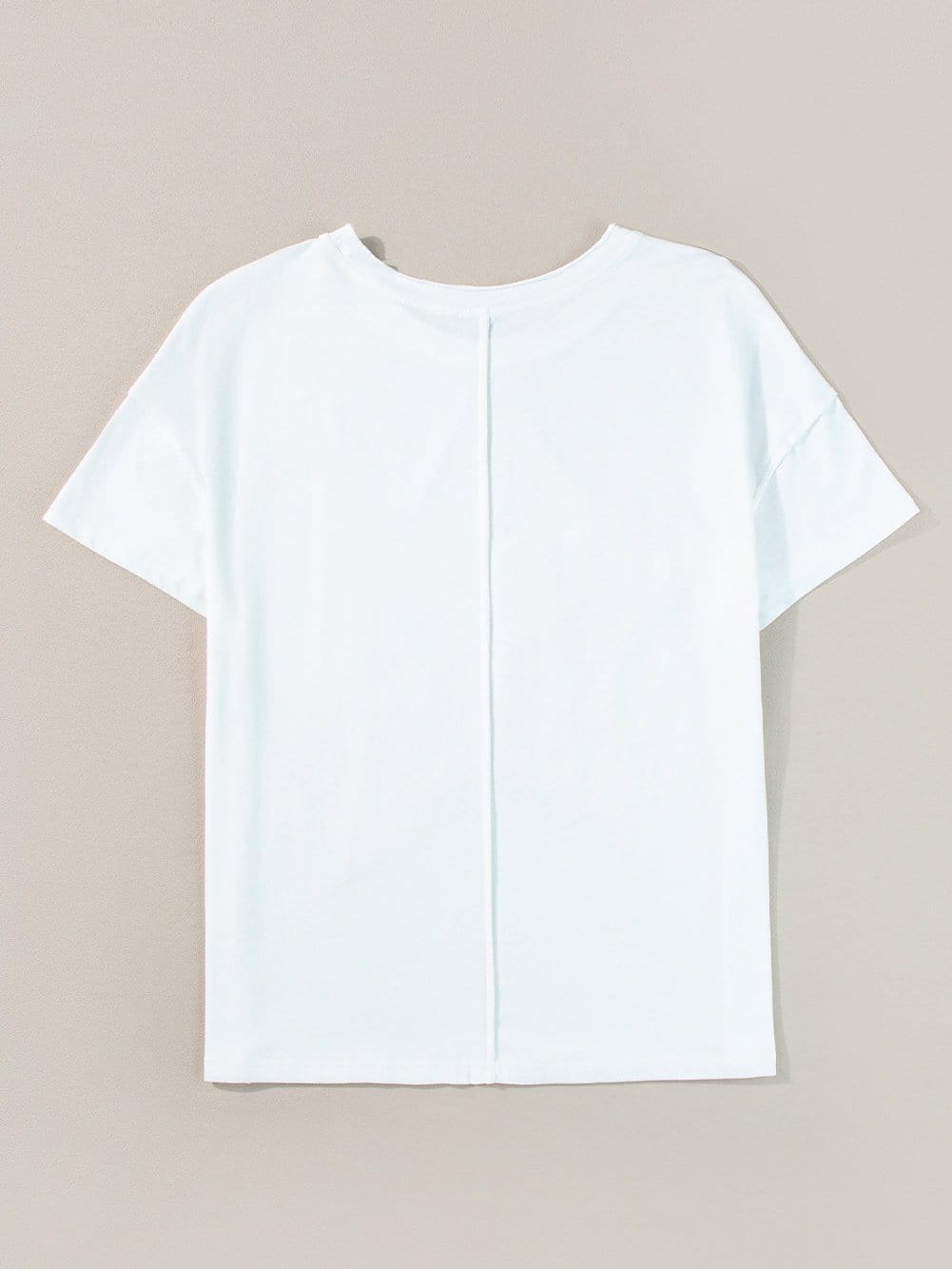 Starlight White Loose Fit Patchwork T-shirt