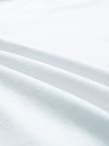 Starlight White Loose Fit Patchwork T-shirt