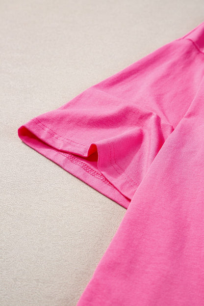 Starry Bonbon Oversized Tee with Colorblock Design