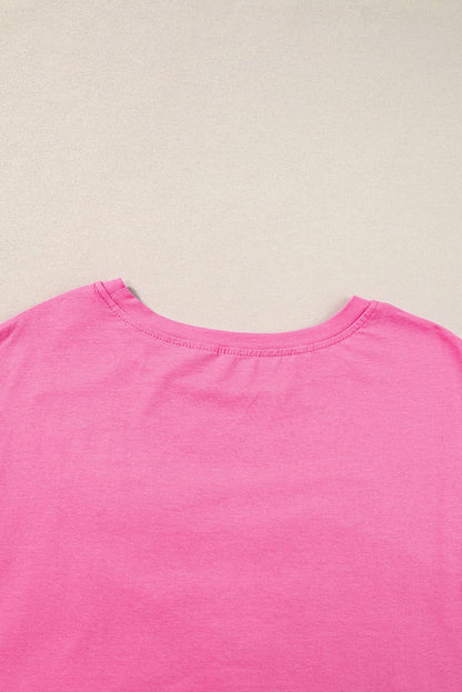 Starry Bonbon Oversized Tee with Colorblock Design