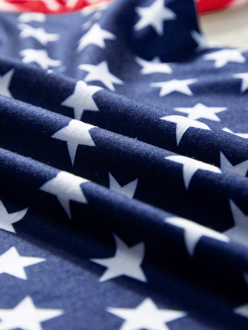 Starry Patriotism Navy Blue Puff Sleeve Tee