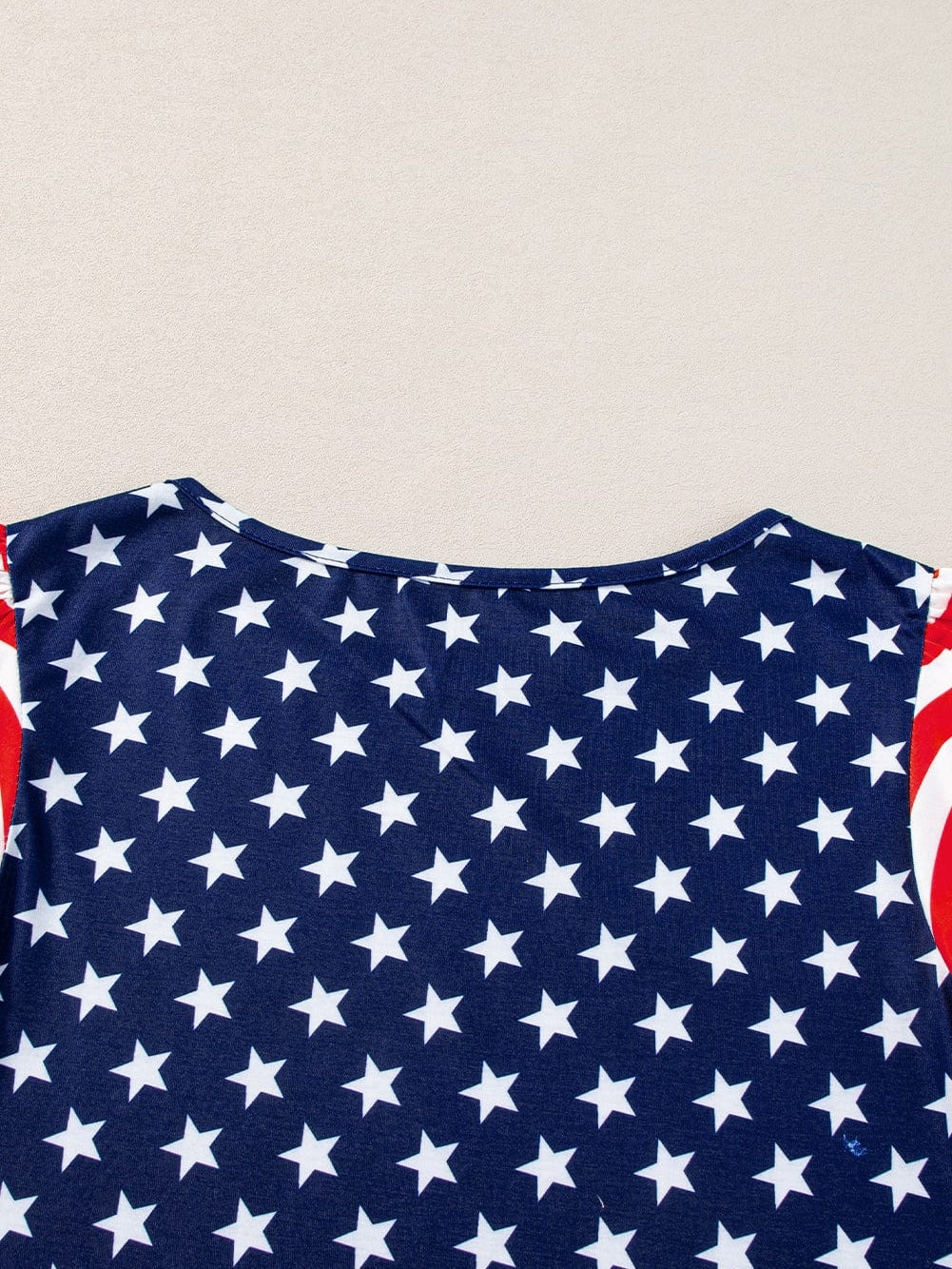 Starry Patriotism Navy Blue Puff Sleeve Tee