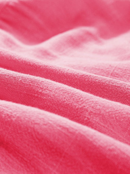 Strawberry Pink Babydoll V-Neck Mini Dress