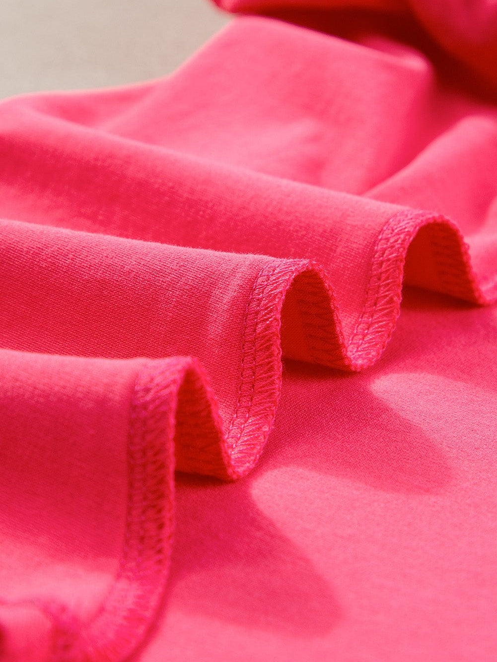 Strawberry Pink Ruffled Sleeveless Sheath Tank Top