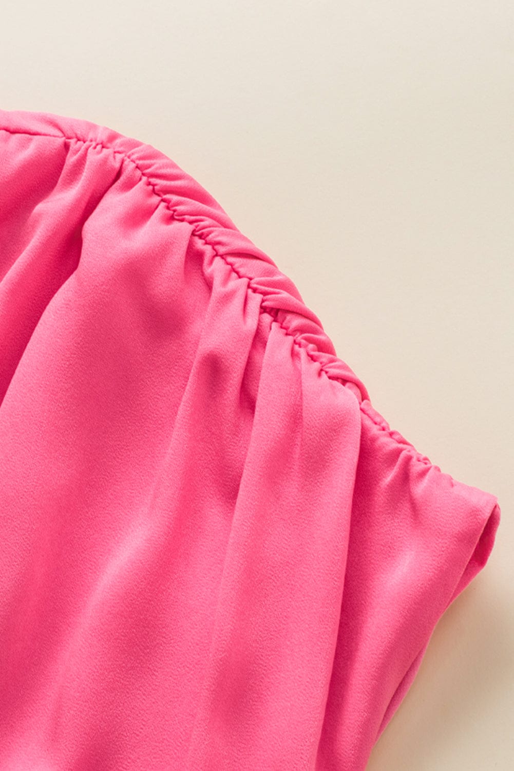 Strawberry Pink Tiered Ruffle Smock Waist Mini Dress