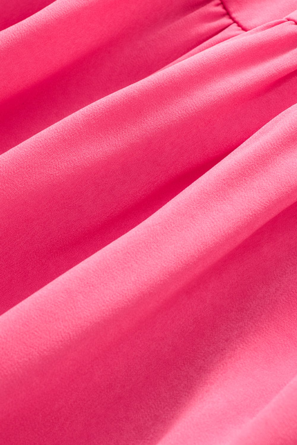 Strawberry Pink Tiered Ruffle Smock Waist Mini Dress