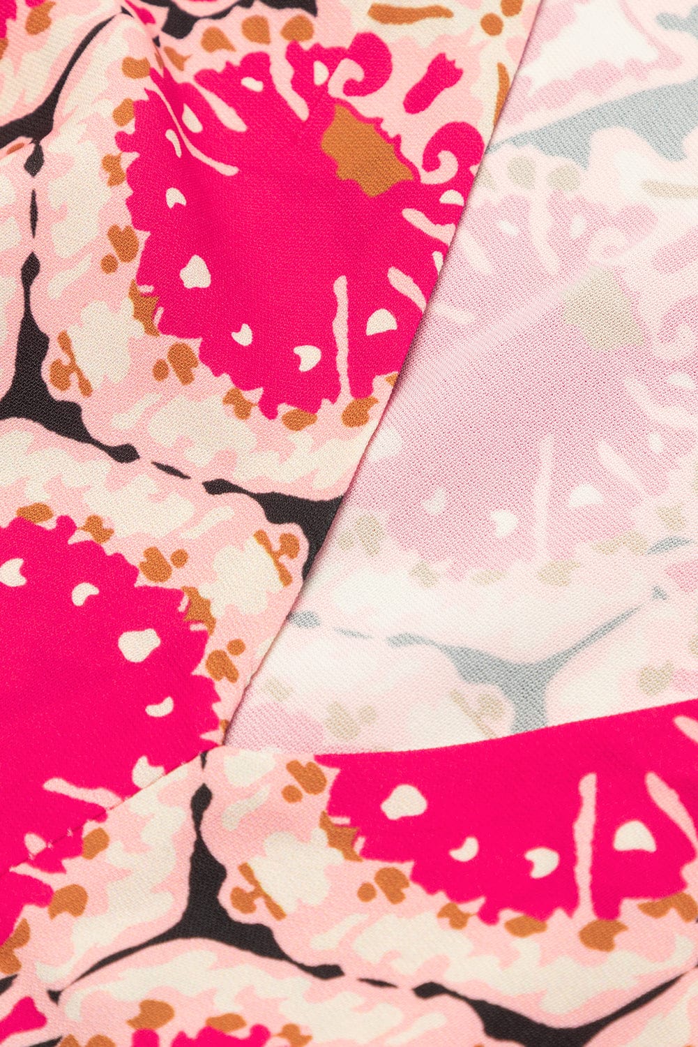 Strawberry Pink Vintage V Neck Bracelet Sleeve Dress