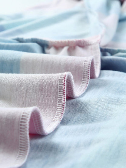 Striped Bow Detail Multicolor Maxi Dress with Knot Straps