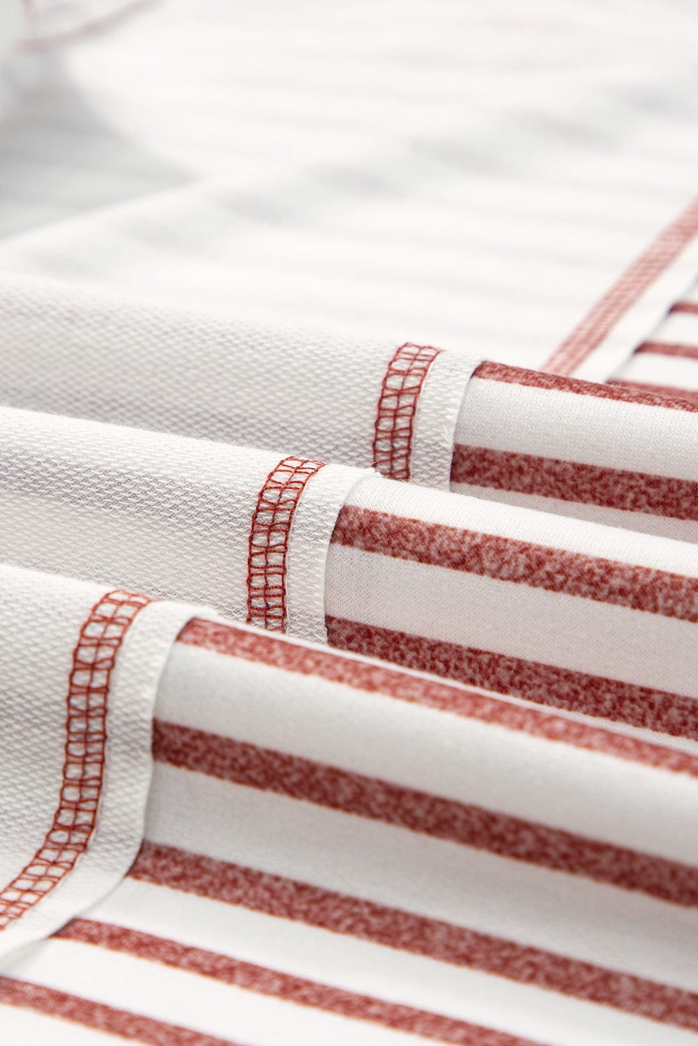 Striped Brown Colorblock Sleeveless Tank Top