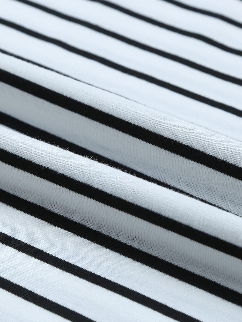 Striped Cap Sleeve Crew Neck Tee